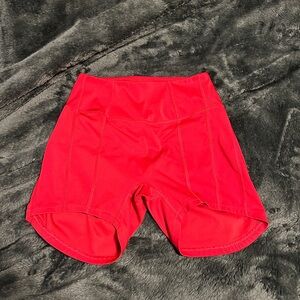 Gymshark Red Athletic Shorts Lightweight Elastic Waist